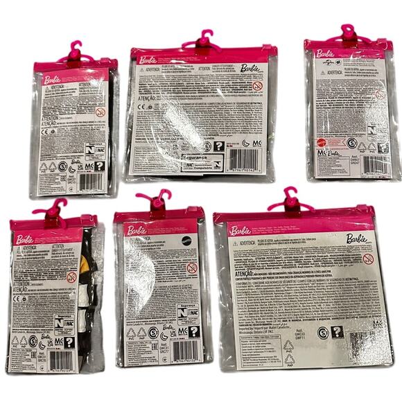 New 6 packs of Barbie and Ken clothing and accessories packs bundle - Picture 2 of 8